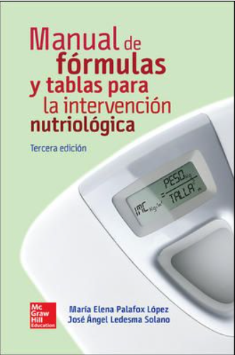 MANUAL DE FORMULAS Y TABLAS PARA LA INTERVENCION NUTRICION – Ledesma